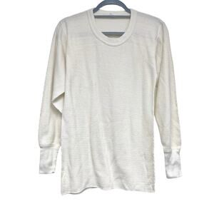 Vintage Sears Mens Size L Thermal Long Sleeve Pajama Shirt